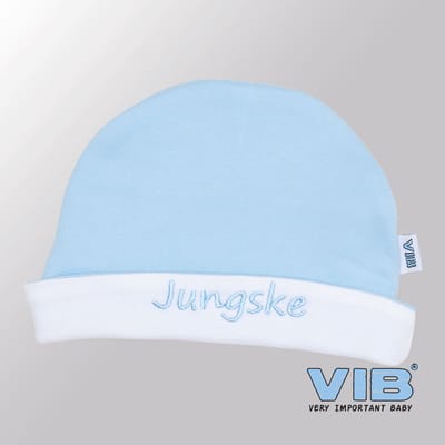 VIB® - Muts rond - Jungske (Blauw) - Babykleertjes - baby muts - baby muts newborn - baby mutsje - baby cadeau - kraam cadeau - baby aankodiging