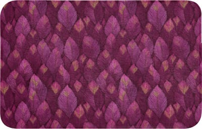 Badmat 80x50 cm - Antislip - Bladeren - Patroon - Burgundy - Badmatten voor badkamer - Badkamermat - Douchemat - Badkamer mat