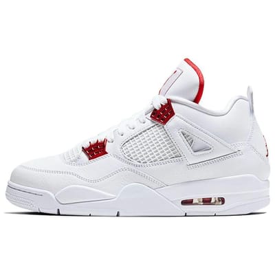 Air Jordan 4 Retro Red Metallic Unisex Sneakers Wit University-Rood Metallic-Zilver CT8527-112 41 gray