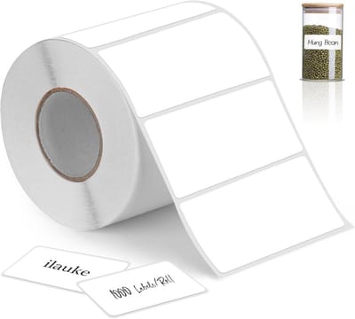 1000 Stuks Zelfklevende Etiketten 100x50mm - Lege Rectangulaire Stickers voor Adressen, Organisatie en Kantoorgebruik, Wit