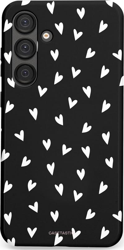 Casetastic Hoesje Geschikt voor Samsung S25 Plus - Stijlvolle Beschermende Duo-layer Case - Stippen Hart