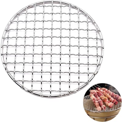 Ronde RVS Grillrooster van 15 cm voor Binnen en Buiten, Perfect voor Barbecue, Camping en Taart Koelen