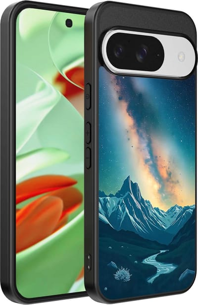 Geschikt voor Google Pixel 9 Pro Telefoonhoesje met Sterrenhemel Opdruk - TPU Backcover Case With Space And Milkyway Design - Smartphonica geschikt voor Google Pixel 9 Pro