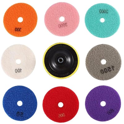Diamant Polijstpads - Slijpschijven - Steen Bewerken - Hoge Slijpkracht - 100mm Diameter - Niet Gespecificeerd