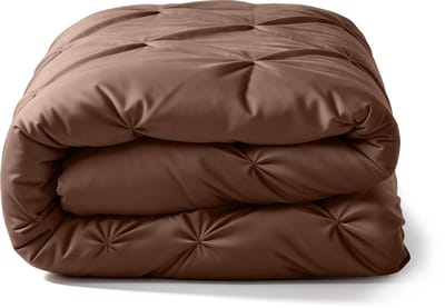 HappyBed Dekbed zonder overtrek 140x220 - Wasbaar Dekbed - Bedrukt dekbed zonder hoes - Hoesloos Dekbed - Eenpersoonsdekbed - Chestnut
