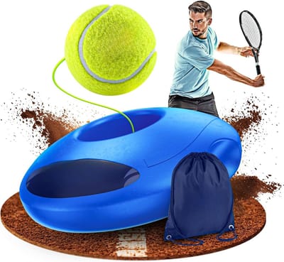 TIM® Tennispaal - Swingball - Tennis Paal Inclusief Transporttas - Tennispaal Swingbal - Tennispaal Kinderen En Volwassenen – Tennis Trainer – Voor In de Tuin - Groen - 18cm x 18cm x 9cm