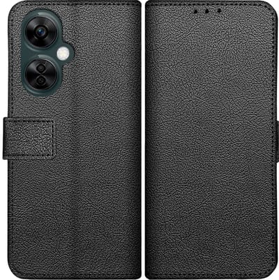 Cazy hoesje geschikt voor OnePlus Nord CE 3 Lite (5G) Hoesje met Pasjeshouder - Bookcase Classic - Zwart