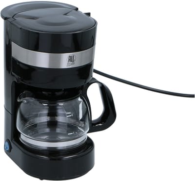 All Ride Koffiezetapparaat 24V - Koffiemachine Sigarettenaansteker Auto en Vrachtwagen - Koffie Machine Filter Koffie - Warmhoudfunctie - Koffiezetapparaat met Glazen Kan - Zwart