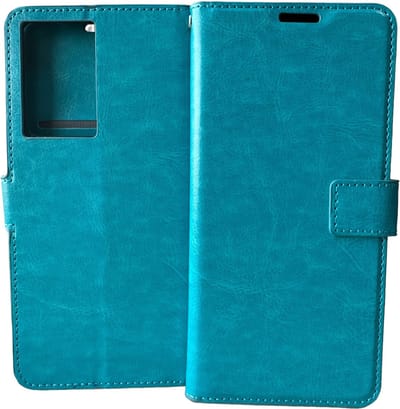 Portemonnee Book Case Hoesje Geschikt voor: Motorola Moto G200 5G turquoise