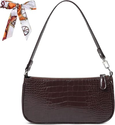Dailygoods - Mini-Handtas van Leer voor Dames - Retro Krokodillenpatroon