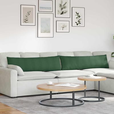 vidaXL - Zitkussens - 2 - pcs - Donkergroen - 145 - x - 40 - cm - Corduroy - stof