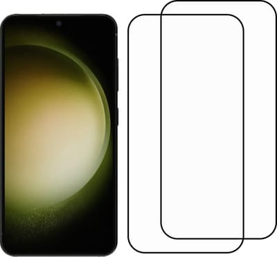 Smartphonica Screenprotector Geschikt voor Samsung Galaxy S23 - Full Cover Tempered Glass with Round Edge - Gehard glas met Afgeronde Hoeken - 2-Pack geschikt voor Samsung Galaxy S23