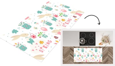 Keukenloper - Loper keuken - Patroon - Pasen - Lente - 120x60 cm - Keukenloper vinyl