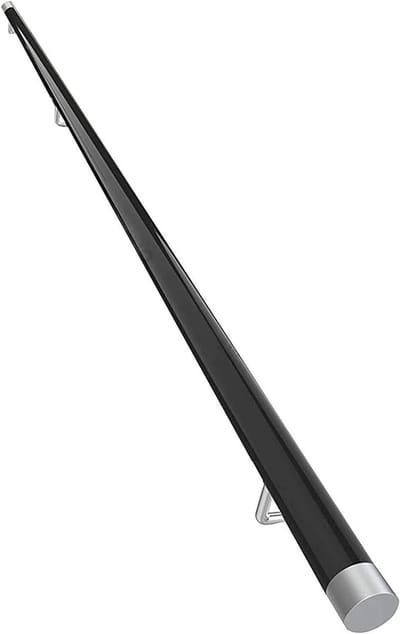Houten Leuning - Trapleuning - Veiligheid Binnenshuis - Massief Hout - 2.4m - Zwart
