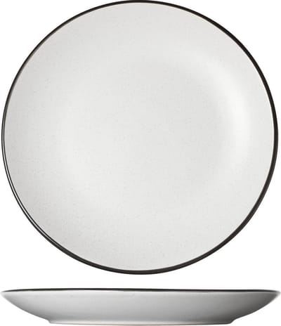 Cosy&Trendy Speckle White Dessertbord - Ø 19.5 cm x 2.5 cm - Set-6