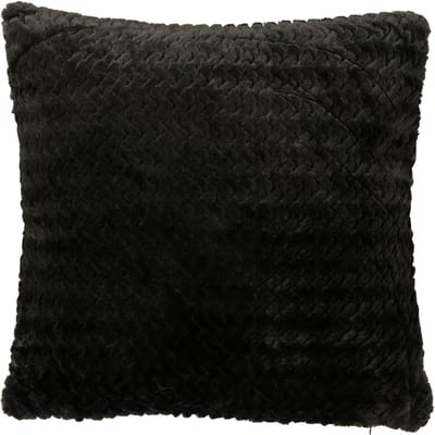 J-Line kussen - polyester - zwart