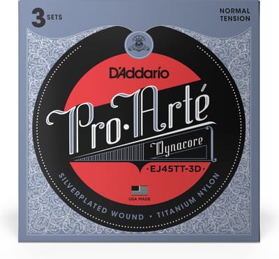 D'Addario EJ45TT-3D Pro-Arte Titanium Trebles Extra-Hard Tension - 3 sets snaren voor klassieke gitaar