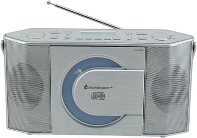 Draagbare Radio CD-speler - Digitale Radio DAB+ - Muziek Luisteren - Met USB en Hoofdtelefoon - 26 cm Breed - Zilver