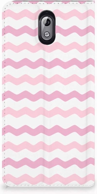 Nokia 3.1 (2018) Hoesje met Magneet Waves Roze