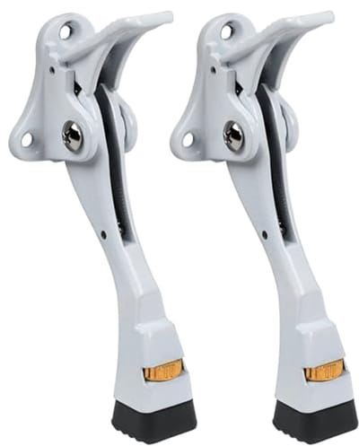 Heavy Duty Kickdown Deurstopper - Verstelbare Metalen Deurstandaard met Rubberen Punt voor Zware Deuren - 10 cm