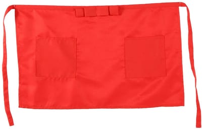 Dailygoods- Schort Korte Stijl - Unisex - Twee Zakken - Katoen/Polyester - Rood - Afmetingen 57,5 x 37,5 cm - Keuken Schort