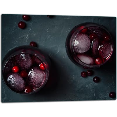 TMK ArtDeko - Snijplank - Glas - 52x40cm - Drink Motief