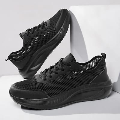 Heren Zachte Sportschoenen Ademende Mode Mesh Hardloopschoenen Comfortabele Mannen Hoge Kwaliteit Outdoor Lichtgewicht Sneakers voor Heren 39 gray