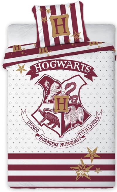 Harry Potter dekbedovertrek wit rood - 140 x 200 cm 70 x 90 cm (katoen)