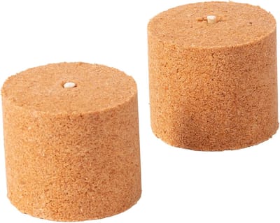 2x Houtsnippers Brandstofelementen voor Tuinfakkels Wasrollen voor Tuinfakkels - Flikkerend Vuureffect - Tuingadget voor Buiten voor Mannen & Vrouwen - Vuurkom Vuurkolom (7,5 cm x 8 cm Hoogte)