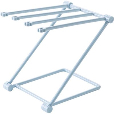 Verticale Opvouwbare Hoofdband Opbergrek Desktop Haarband Elastiekjes Organizer Boorvrij aanrecht waterbekerrek blauw