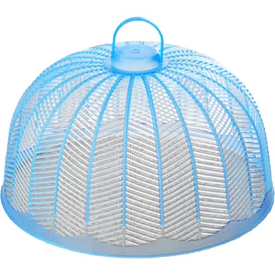 Picknickvoedselhoes PP Blauw Rond Universele Vliegenbescherming Voedselhoes Tent voor Feesten BBQ white