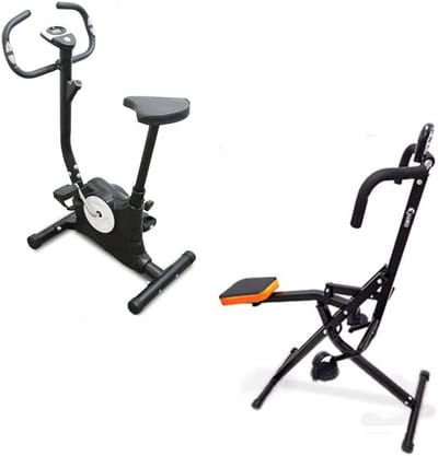Body Crunch Hometrainer - Fitnessapparaat Combinatie - Thuis Sporten - Totaal Lichaamstraining - 100 x 45 x 125 cm - Zwart