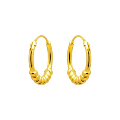 WeLoveSilver - zilveren bali oorringen - gold plated - spiraaldesign