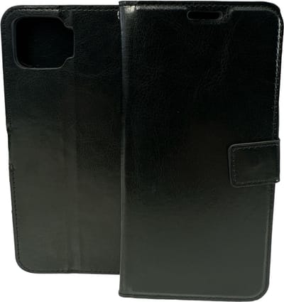 Portemonnee Book case Hoesje Geschikt voor: Oppo A73 5G & A53 5G - Zwart