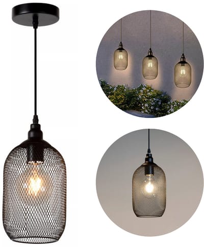 Cheqo® Buitenlamp - Hanglamp Solar - Tuinlamp op Zonne-Energie - Buitenlamp Zonne Energie - LED - ø15cm - 27cm Hoog - Metaal