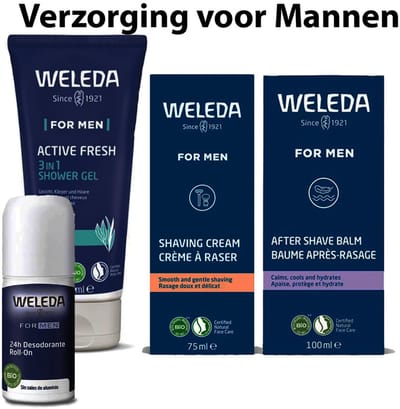 Weleda Men Verzorgingsset – Fris & Verzorgd, in Transparant Geschenktasje