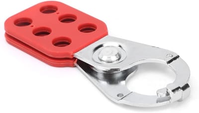 Veiligheidsroestvrijstalen vergrendelingspaal met 6 gaten, hoge temperatuurweerstand, 6 hangslotcapaciteit en 25 mm haakdiameter voor optimale beveiliging