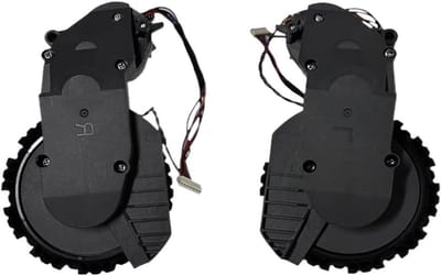 Robot Stofzuiger Wielen - Reserveonderdelen Set - Vloeren Schoonmaken - Stil en Flexibel - L+R - Zwart