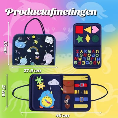 Peysaitr Sensorisch Speelgoed -Montessori Speelgoed - Meisjes Jongens - Busy Board - Basis Leven Leren Motorische Vaardigheden Bord