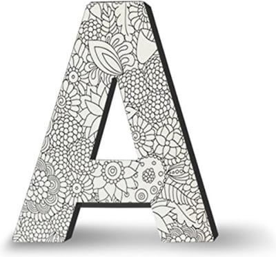 dci Color Joy Art - Large Block Letter “A“ Wall Hanging - Letter to Color “A”