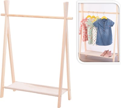Relaxwonen - kledingrek voor kinderen - Uniek - stevige kwaliteit - inclusief schoenenplank - Kinderkledingrek