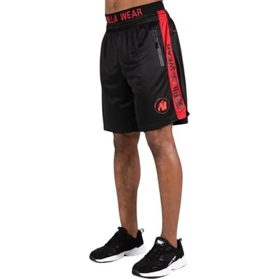 Gorilla Wear Atlanta Shorts - Zwart/Rood - S/M