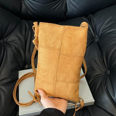 Suède Niche Design Tas Nieuwe Dames Tas Boho Amerikaanse Kwastentas Matte Crossbody Tas black