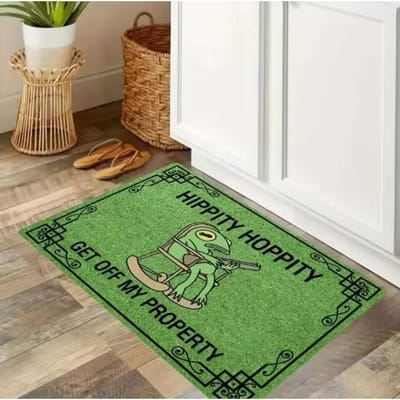 Hippity Hoppity Ga van mijn terrein Af Retro Welkom Matten Keuken Voordeur Matten Woonkamer Slaapkamer Entree Deurmat Antislip Mat 40x60cm