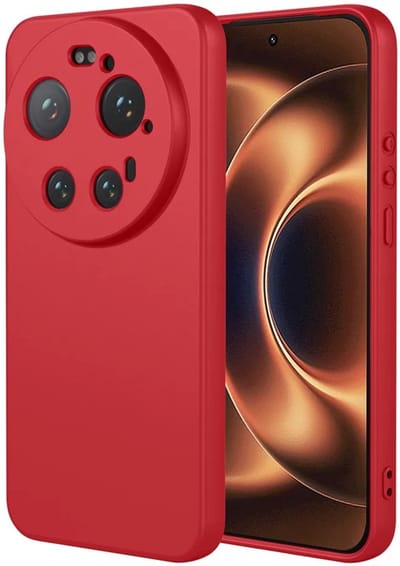 Hoesje geschikt voor Xiaomi 17 Ultra - Phonesta Soft Silk Silicone Back Cover - Rood