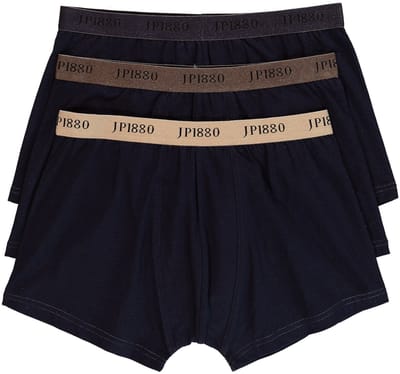 JP 1880 - Heren - Heupbroekjes FLEXNAMIC® OEKO-TEX set van 3 onderbroek - Donkermarine - Maat L