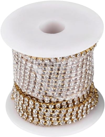 Kralenketting van 10 meter met klauwinstekening voor handgemaakte sieraden, knutselen en decoratie van tassen en schoenen