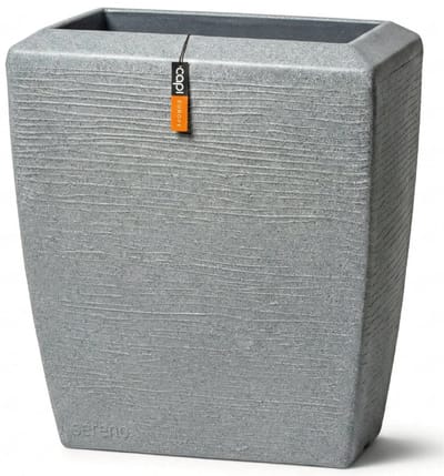 Capi Europe - Bloembak rechthoek hoog Arc Granite - 90x35x60 - Ivoor - Bloempot Voor binnen en buiten - Beschikbaar in XL formaten - Breukbestendig - 100% Recyclebaar - Levenslang garantie - NIVS8063