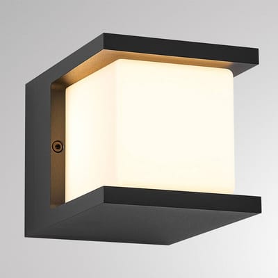 Molto Luce LED buiten wandlamp FYNN-U, antraciet, 12 cm, IP65, CCT aan/uit