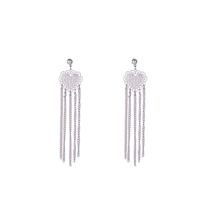 Go Dutch Label Oorknoppen love fringe Zilver